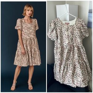 SOLD JessaKae Belle Tweed Puff Sleeve Dress Size Large